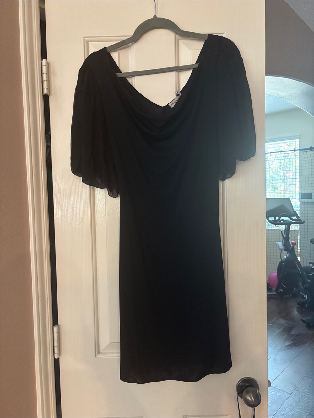 Emporio Armani Black Draped Cowl Neck Dress